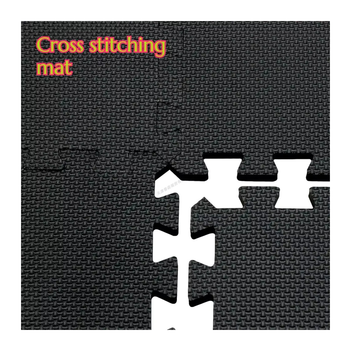 DHDH Puzzle Spielmatte aus EVA Schaum in Schwarz und Weiß, 16 Teile, geometrisches Design für Baby und Gym - Bild 2