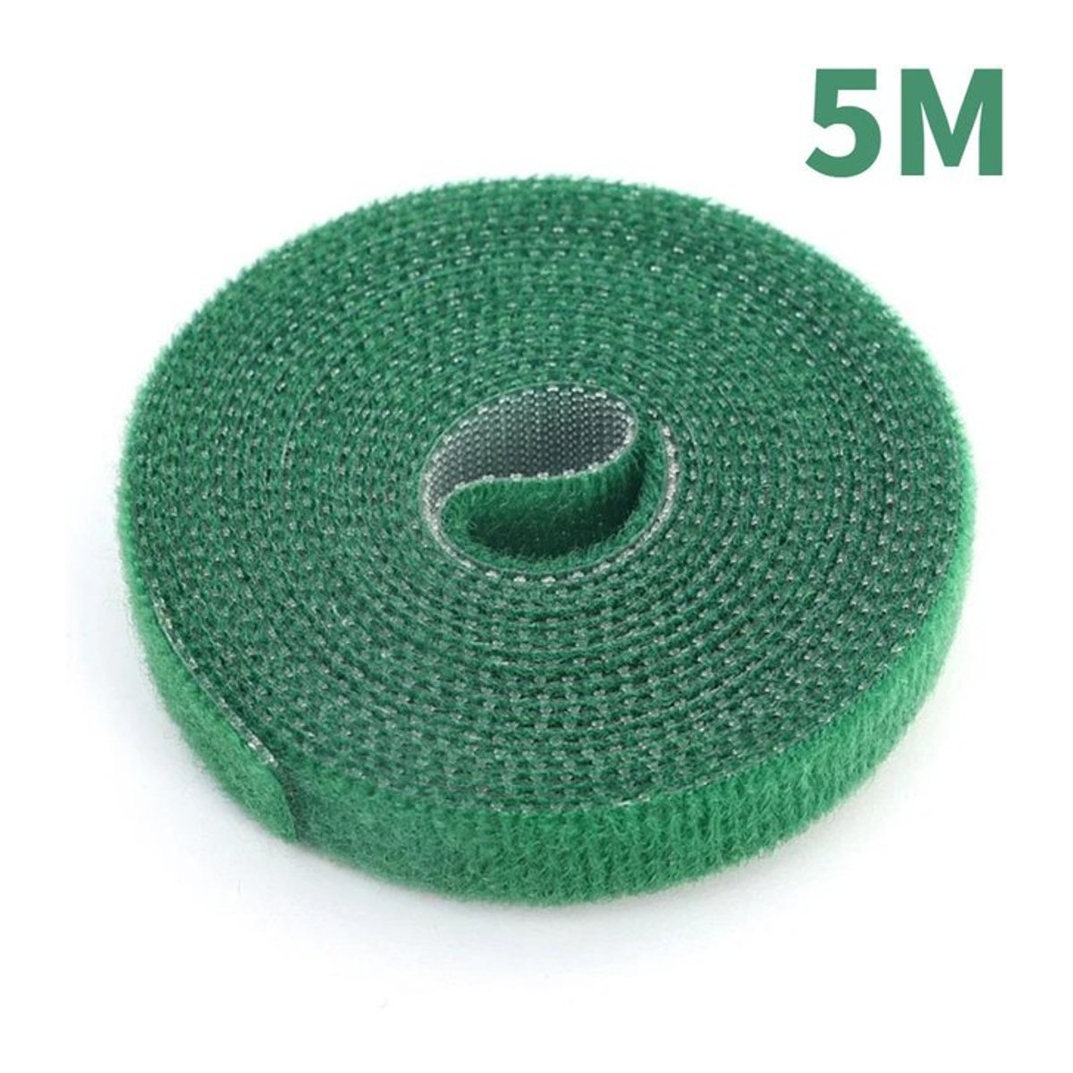 DHDH Wiederverwendbare Klettband Pflanzenbinder aus Nylon in Grün, 2 Stück, Breite: 1 cm, Länge: 5 m - Bild 1