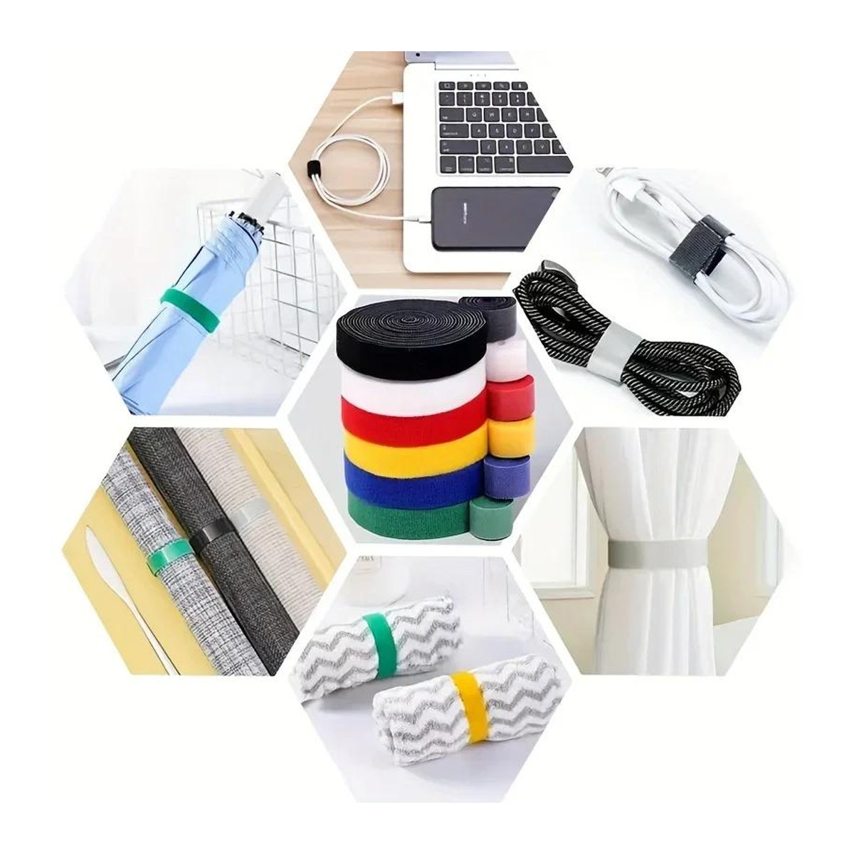 DHDH Wiederverwendbare Klettband Pflanzenbinder aus Nylon in Grün, 2 Stück, Breite: 1 cm, Länge: 5 m - Bild 5