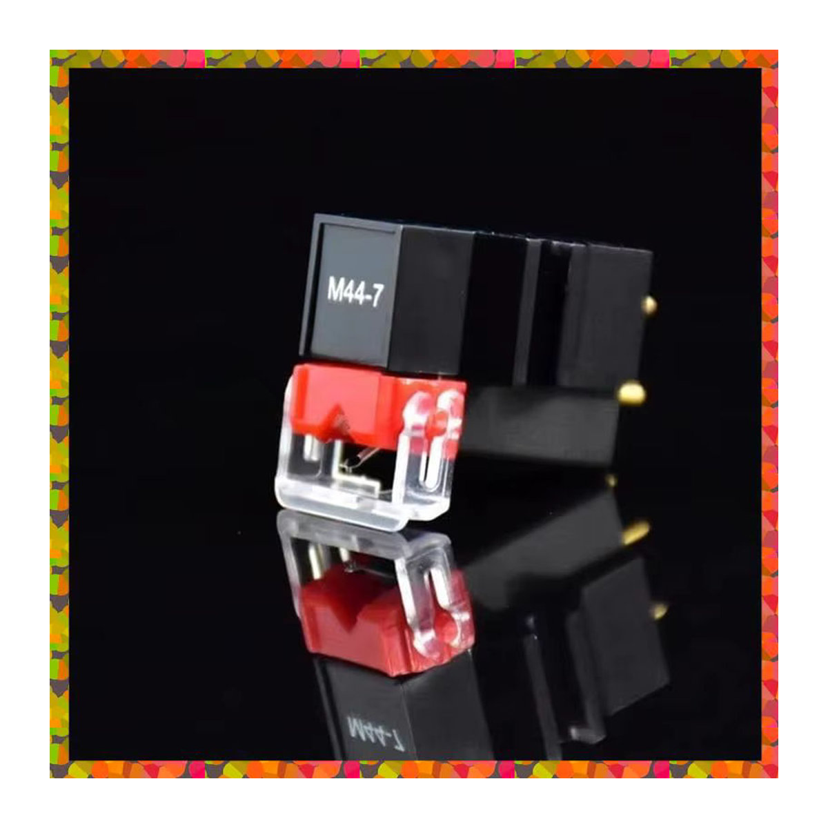 Diamant-Ersatznadel für Shure M44-3 N44-7 M44G M44-7 sowie DUAL DN305 DN306 und GARRARD-Patronen in Schwarz und Rot - Bild 3