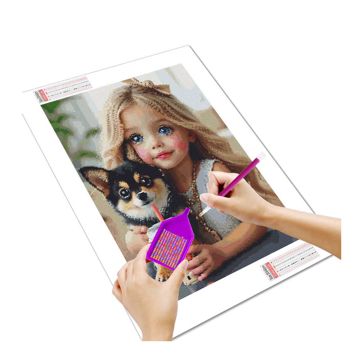 Diamantmalerei für Kinder mit niedlichem Cartoon-Tier als Wanddekoration, mehrfarbig, Hochformat - Bild 1