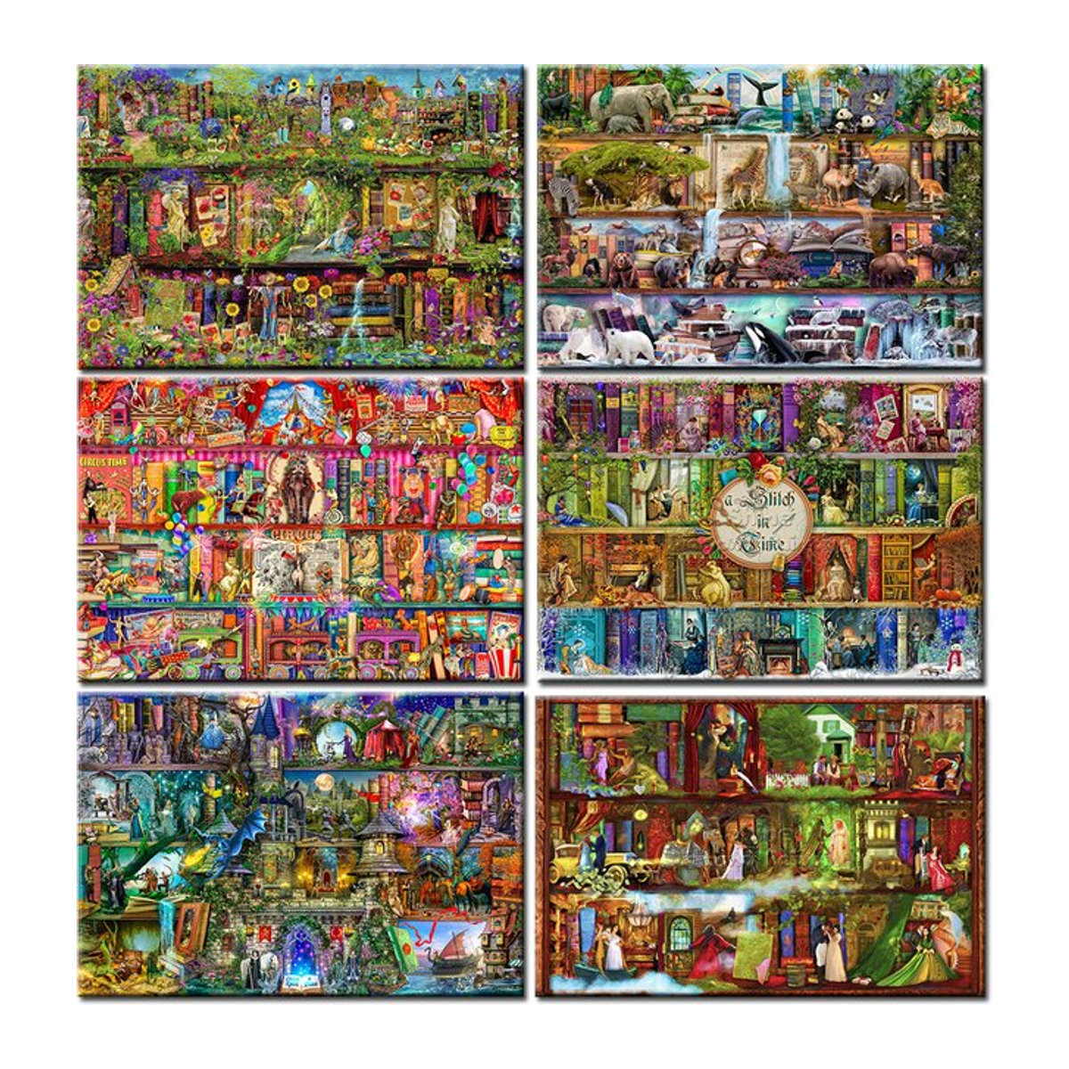 Diamantmalerei Mosaik Set Fantasy World Magische Landschaft von Shuai Rao als DIY Vollbohrer Strass Bild in Mehrfarbig - Bild 1