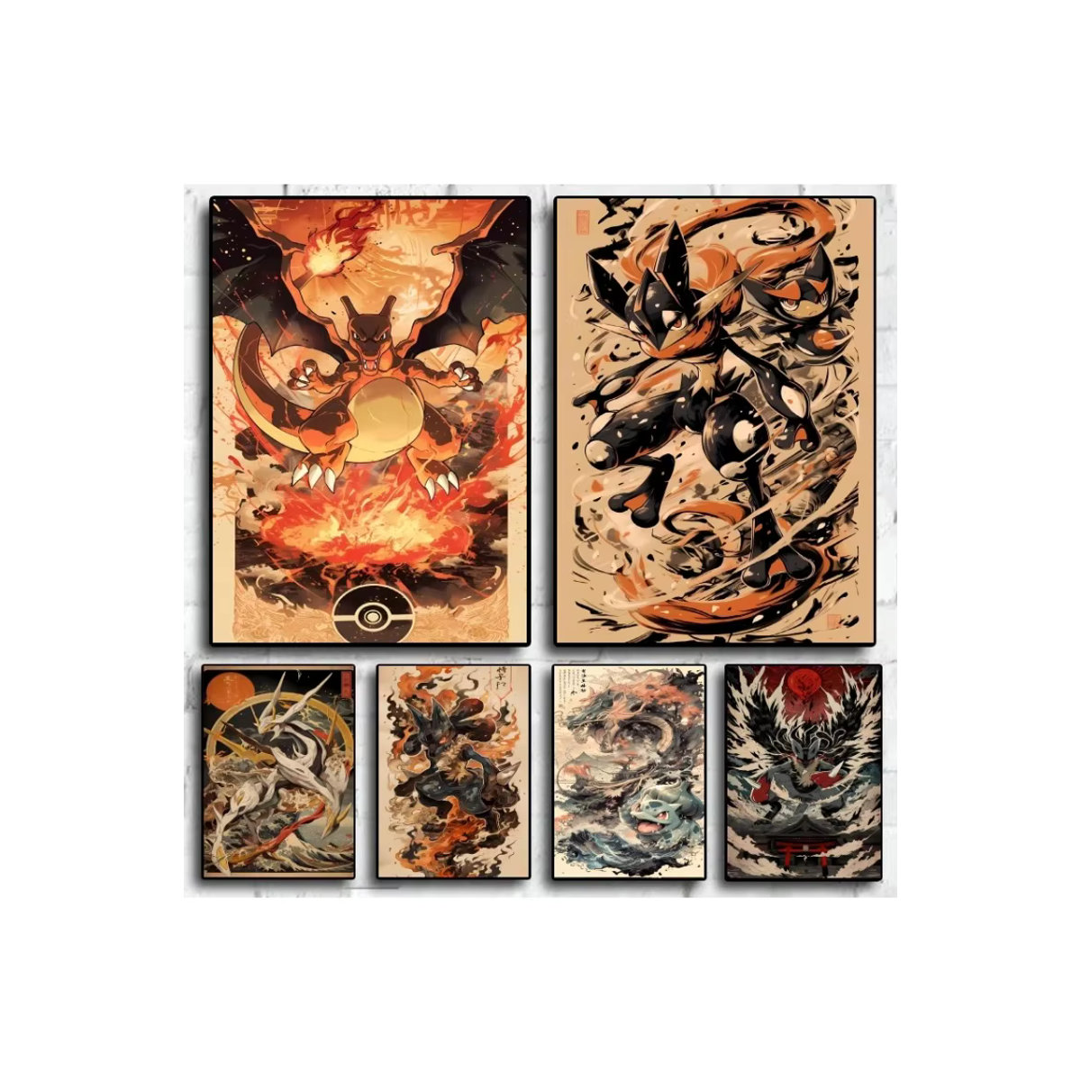 Diamantmalerei Pokemon Charizard Motiv von Potdemiel, mehrfarbiges Poster für Kinderzimmer und moderne Heimdekoration, Hochformat - Bild 2