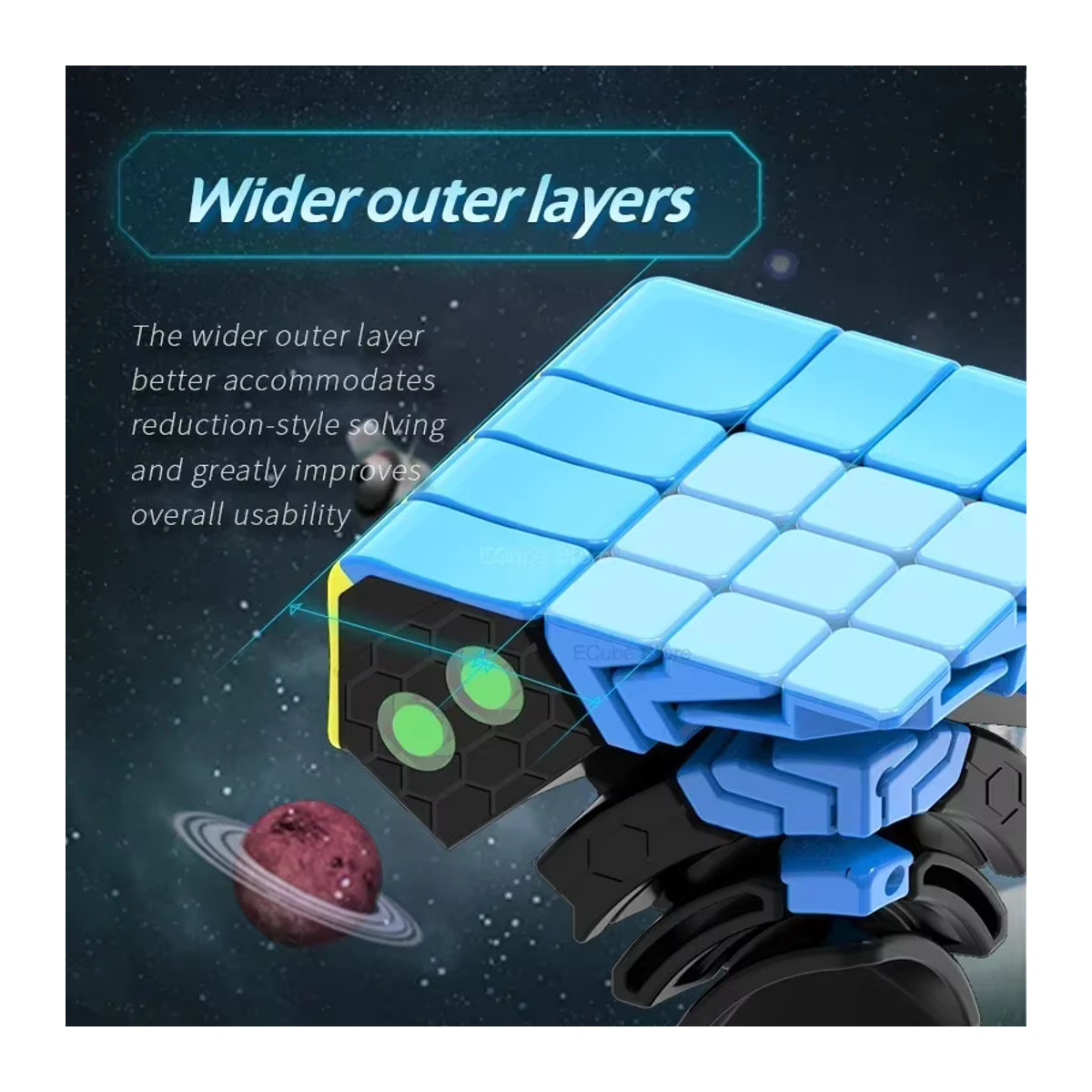 DianSheng Galaxy 8x8x8 Magnetischer Speed Cube Cubo Magico Puzzle in Schwarz und Mehrfarbig - Bild 4