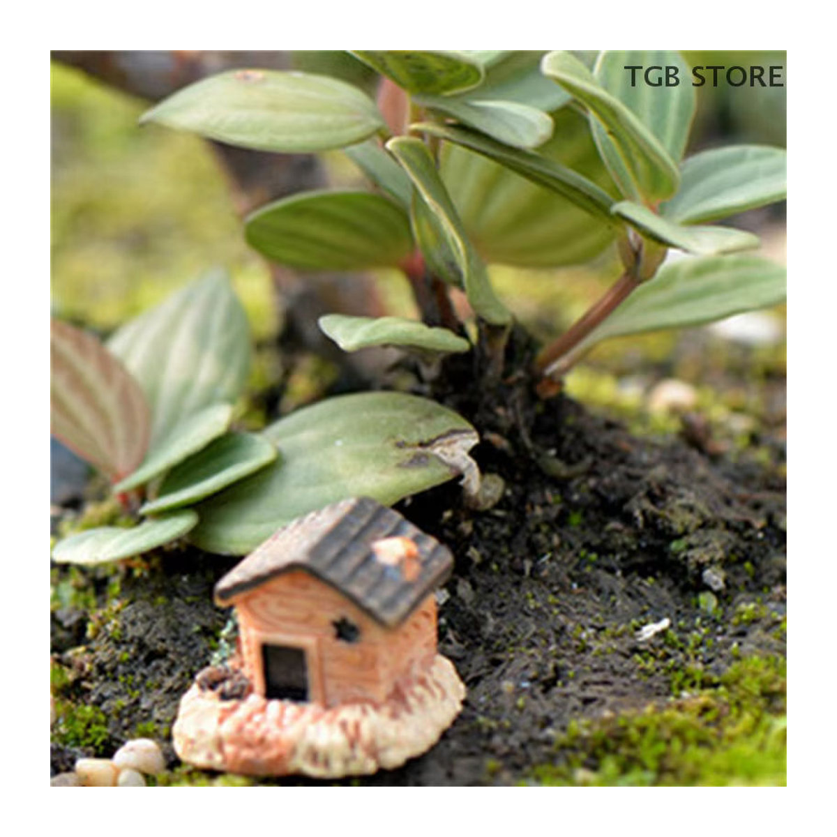 DIAPER&CORED 3er Set Weihnachts Häuser aus Kunstharz als mehrfarbige Micro Landschaft Dekoration und Garten Ornamente - Bild 5