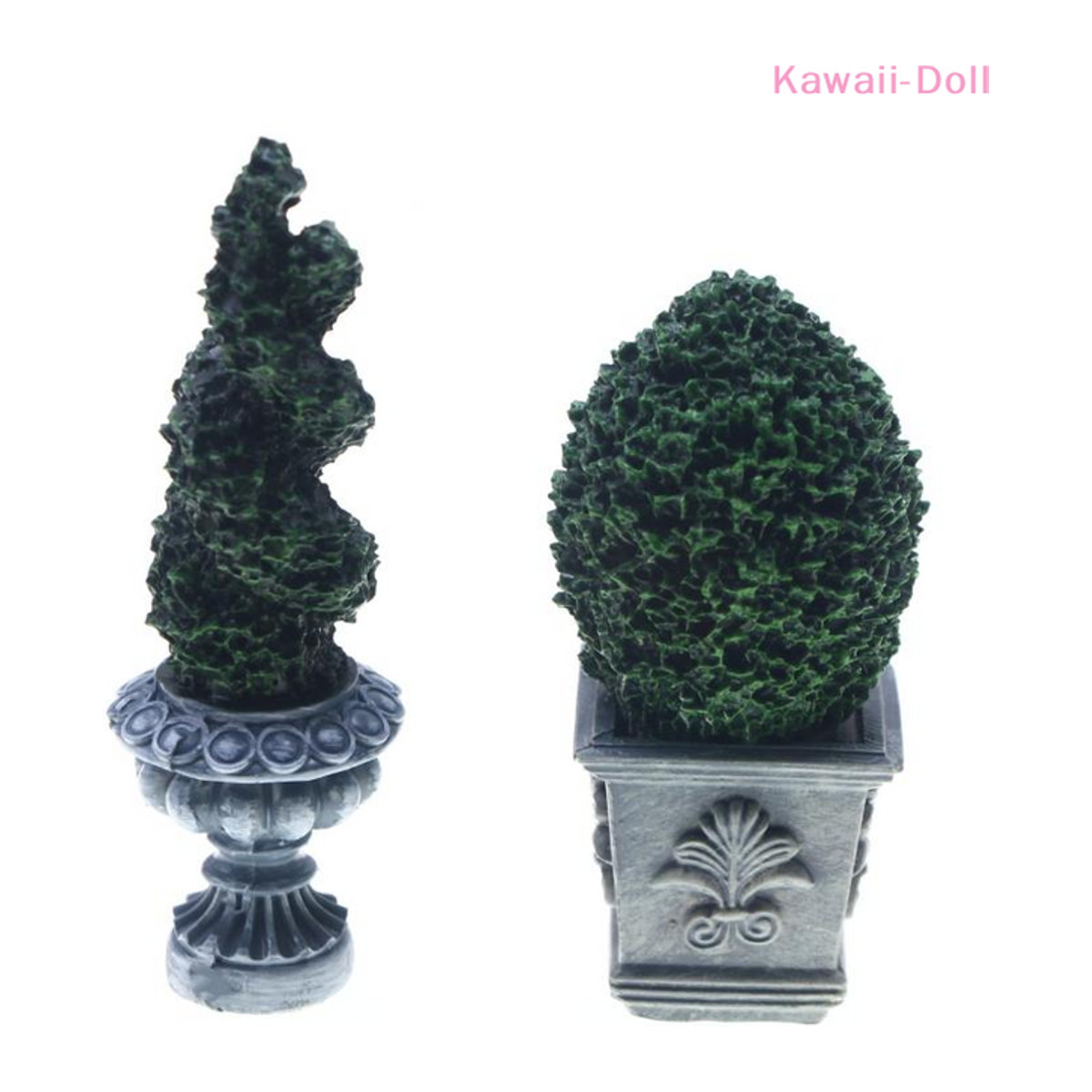 DIAPER&CORED Miniatur Grünpflanzen-Topfmodell als Bonsai-Ornament für Puppenhaus-Garten und Landschaftsdekoration, Grün, Kunstharz - Bild 1
