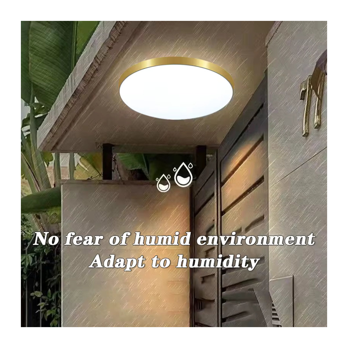 DIBILUN LED Deckenleuchte Weiß Minimalistisch Wasserdicht für Badezimmer Küche und Wohnzimmer 40W - Bild 2