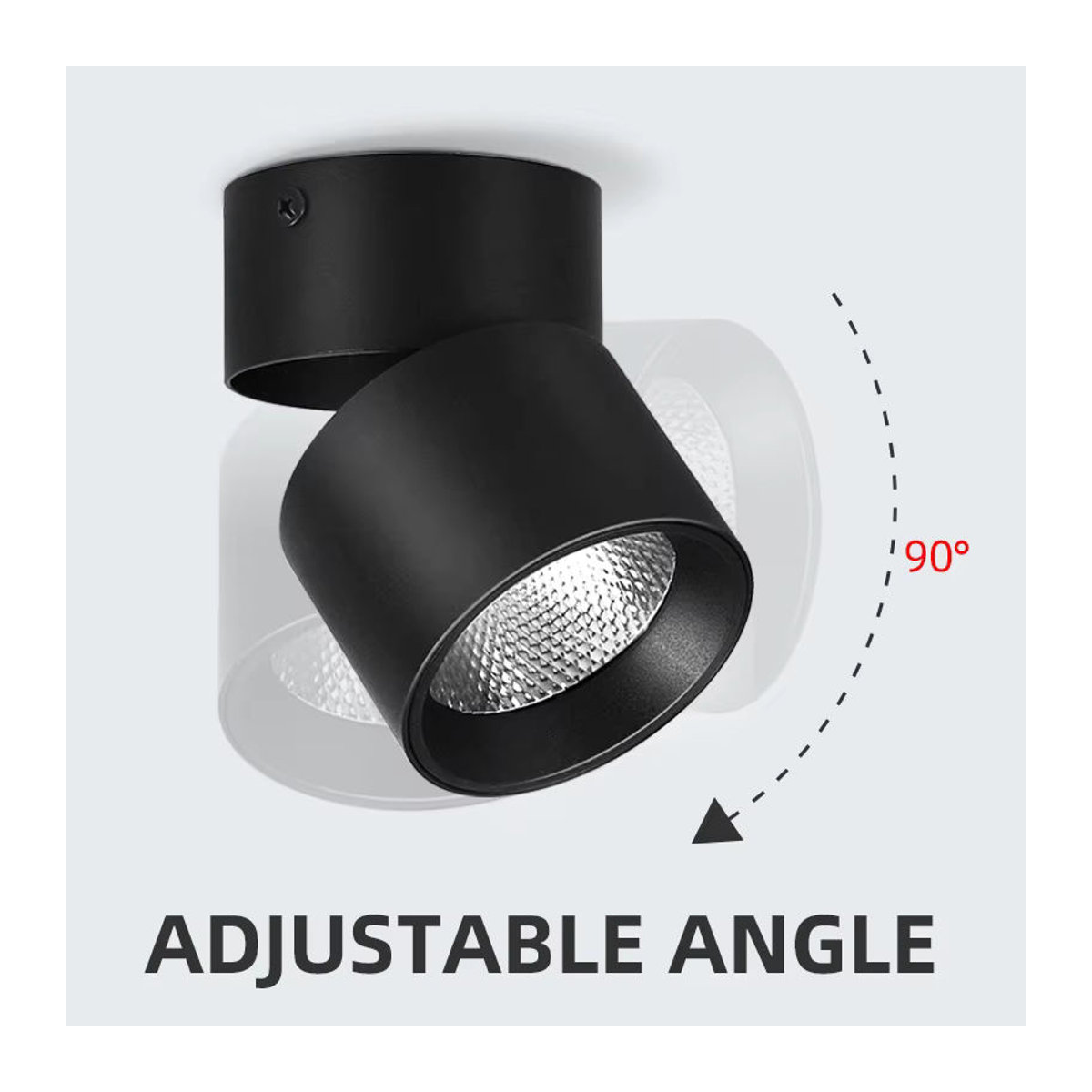 DIBILUN LED Strahler Schwarz Modern COB Decken Spotlampe Faltbares Downlight für Innenbeleuchtung - Bild 4