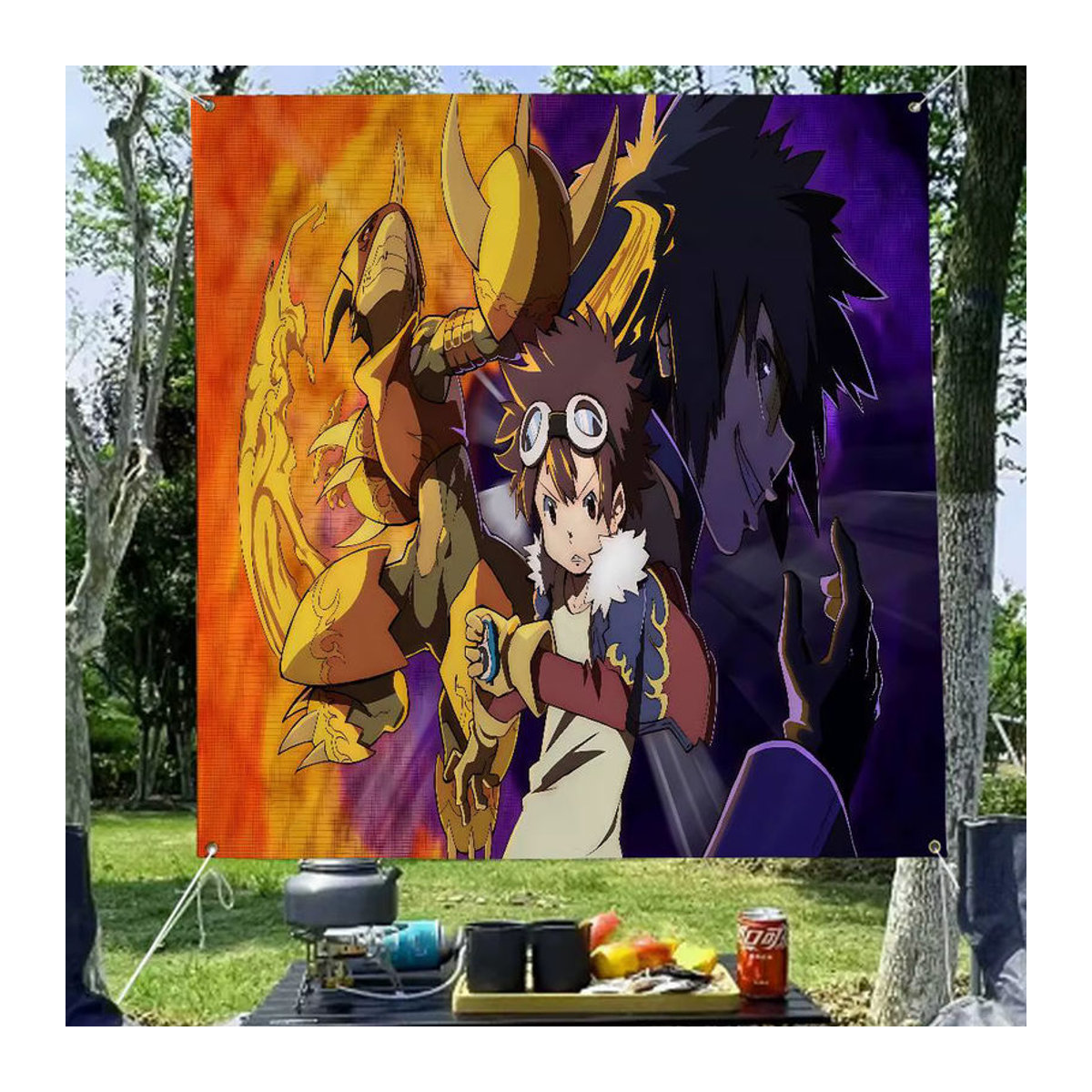 Digimon Adventure Wandbehang Potdemiel mehrfarbig Textil Banner für dein Zimmer - Bild 3
