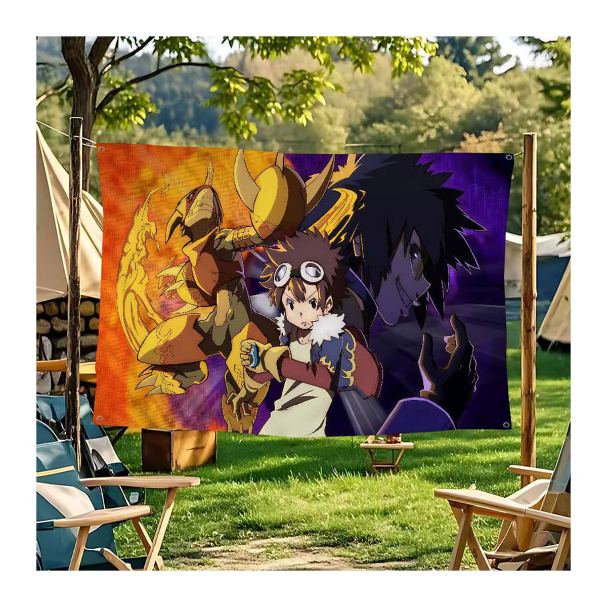 Digimon Adventure Wandbehang Potdemiel mehrfarbig Textil Banner für dein Zimmer - Bild 4