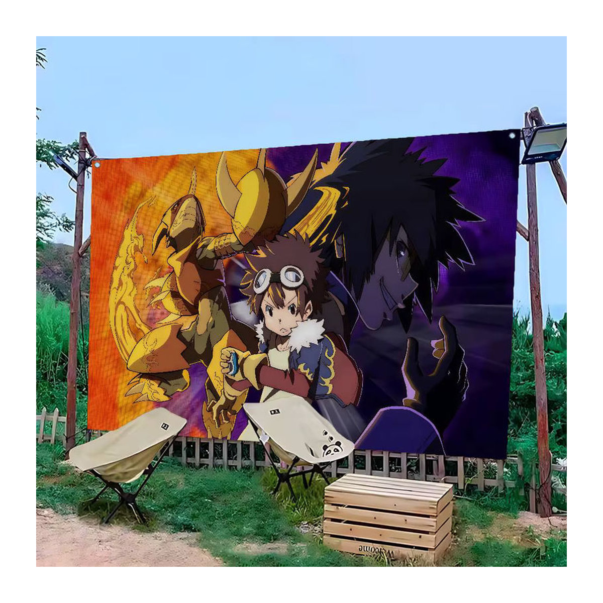 Digimon Adventure Wandbehang Potdemiel mehrfarbig Textil Banner für dein Zimmer - Bild 6