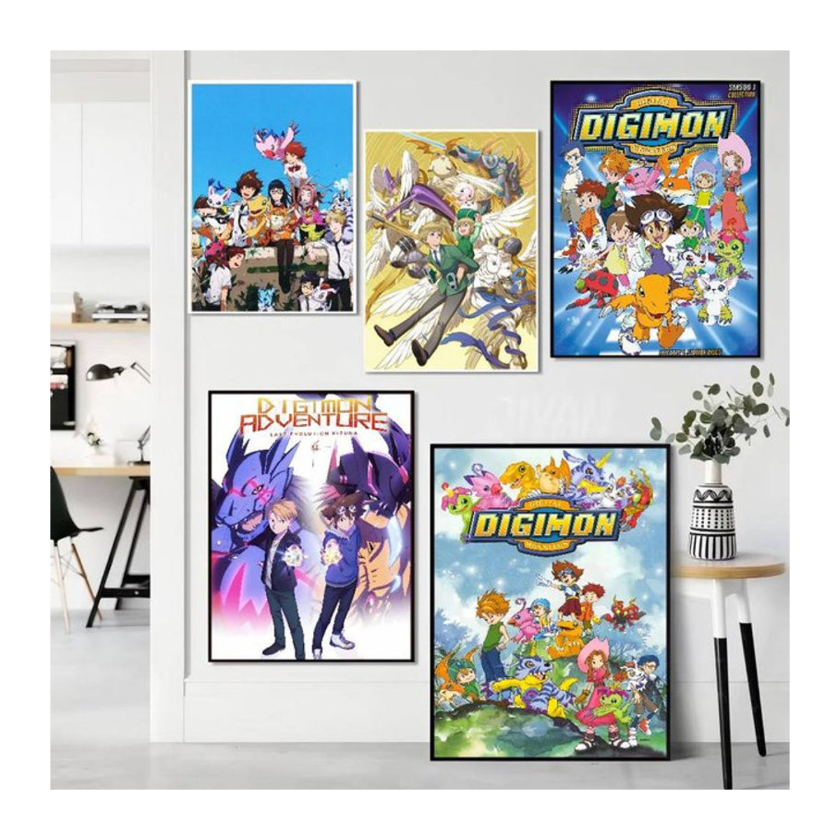 Digimon Anime Wandaufkleber Klassisches Movie Poster aus wasserfestem Papier in Mehrfarbig - Bild 1