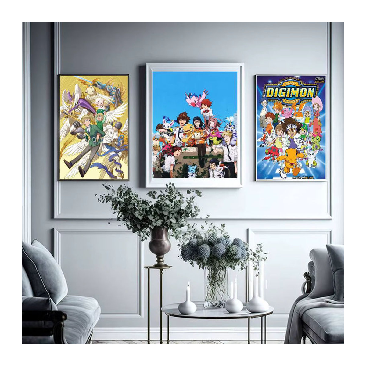 Digimon Anime Wandaufkleber Klassisches Movie Poster aus wasserfestem Papier in Mehrfarbig - Bild 2
