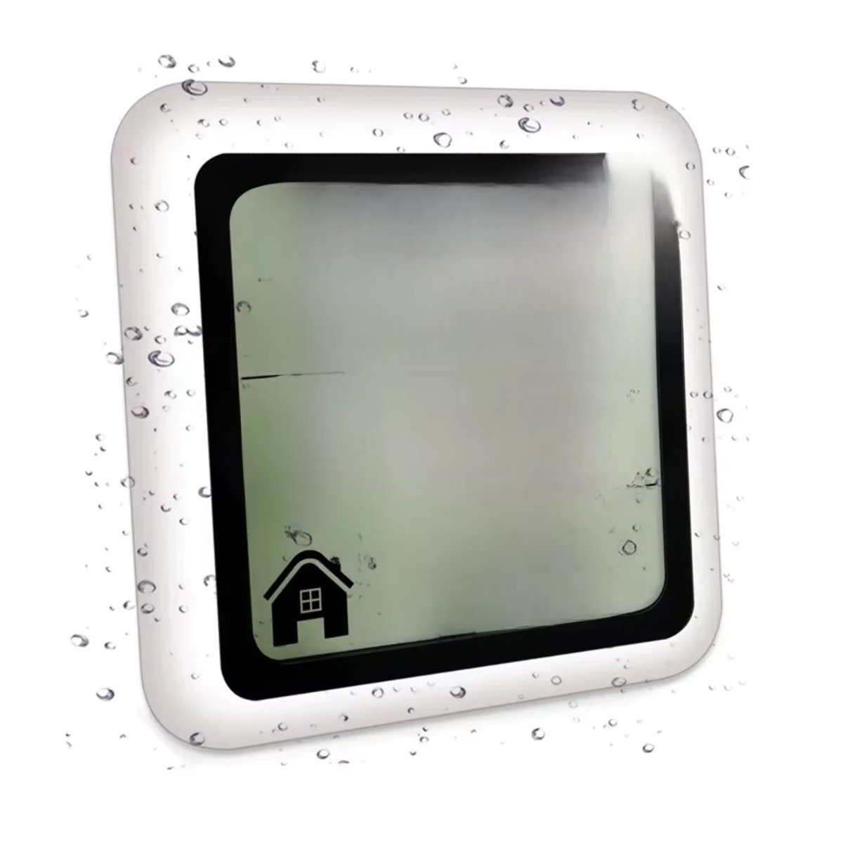 Digitale Badezimmer-Wanduhr mit Thermometer und Hygrometer, wasserdicht und feuchtigkeitsbeständig, quadratisch, Kunststoff, Schwarz oder Weiß - Bild 7