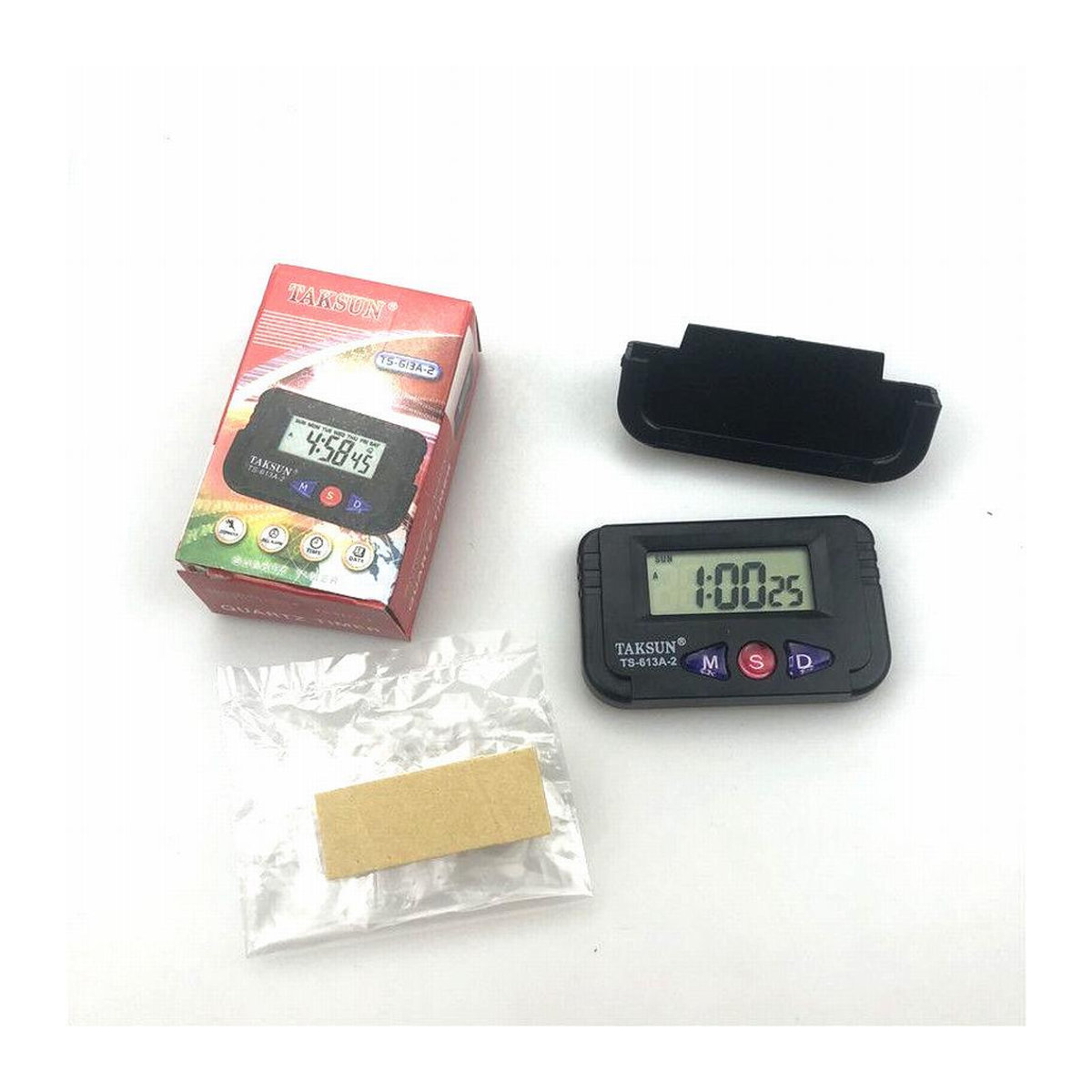 Digitaler Wecker aus Kunststoff in Schwarz mit Timer-, Kalender- und Datumsfunktion, stehend, rechteckig - Bild 2