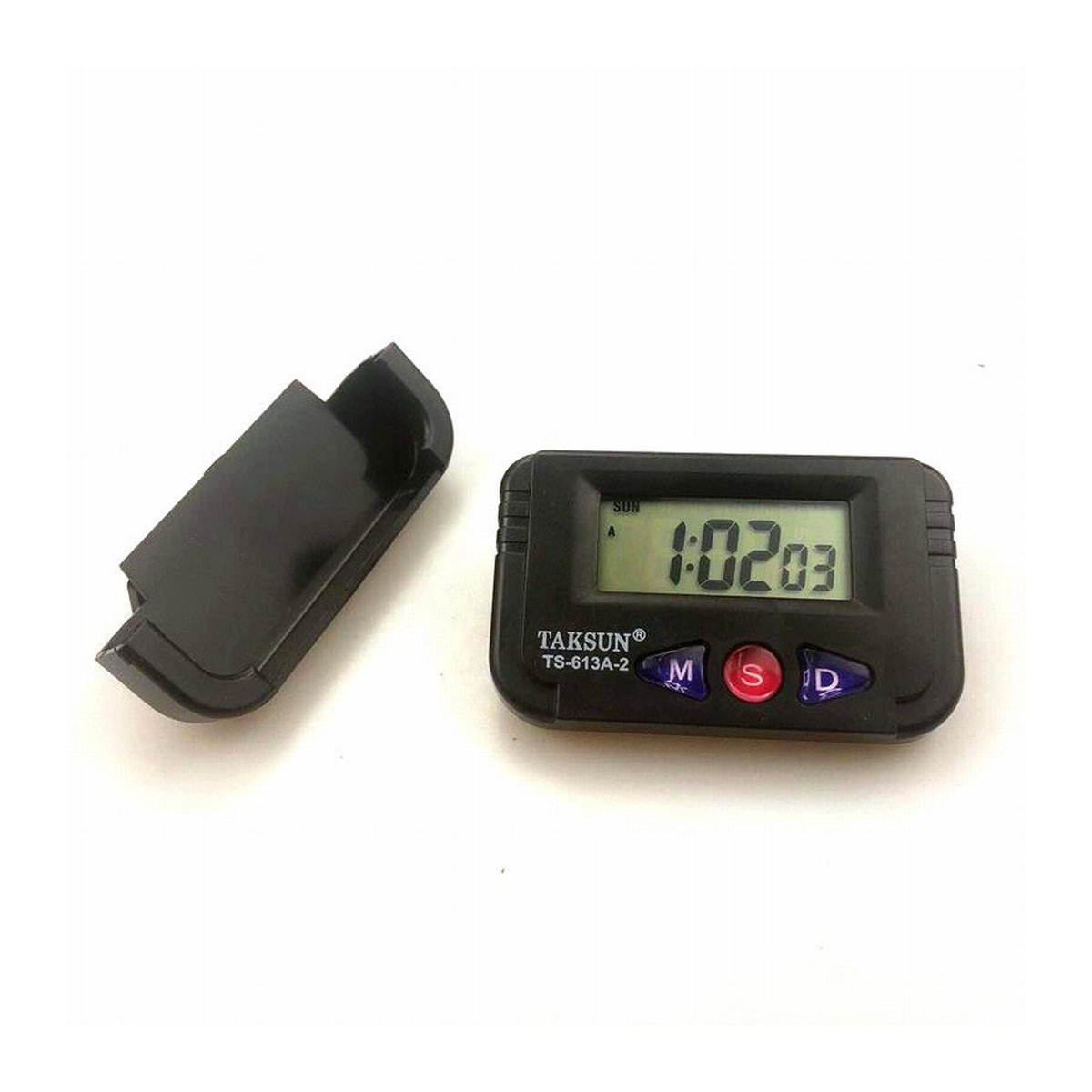 Digitaler Wecker aus Kunststoff in Schwarz mit Timer-, Kalender- und Datumsfunktion, stehend, rechteckig - Bild 5