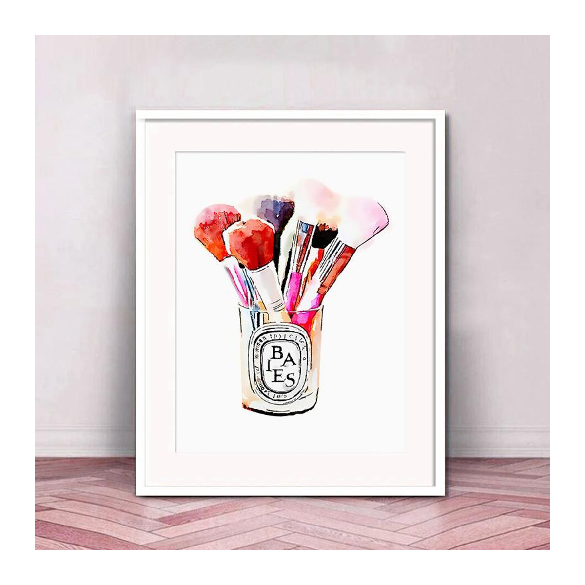 DIMENGQI Wandkunst Leinwand Poster Parfüm und Make-up Motiv in Rosa, Modernes Wandbild für Wohnzimmer und Schlafzimmer, B: 50 cm, H: 70 cm - Bild 3