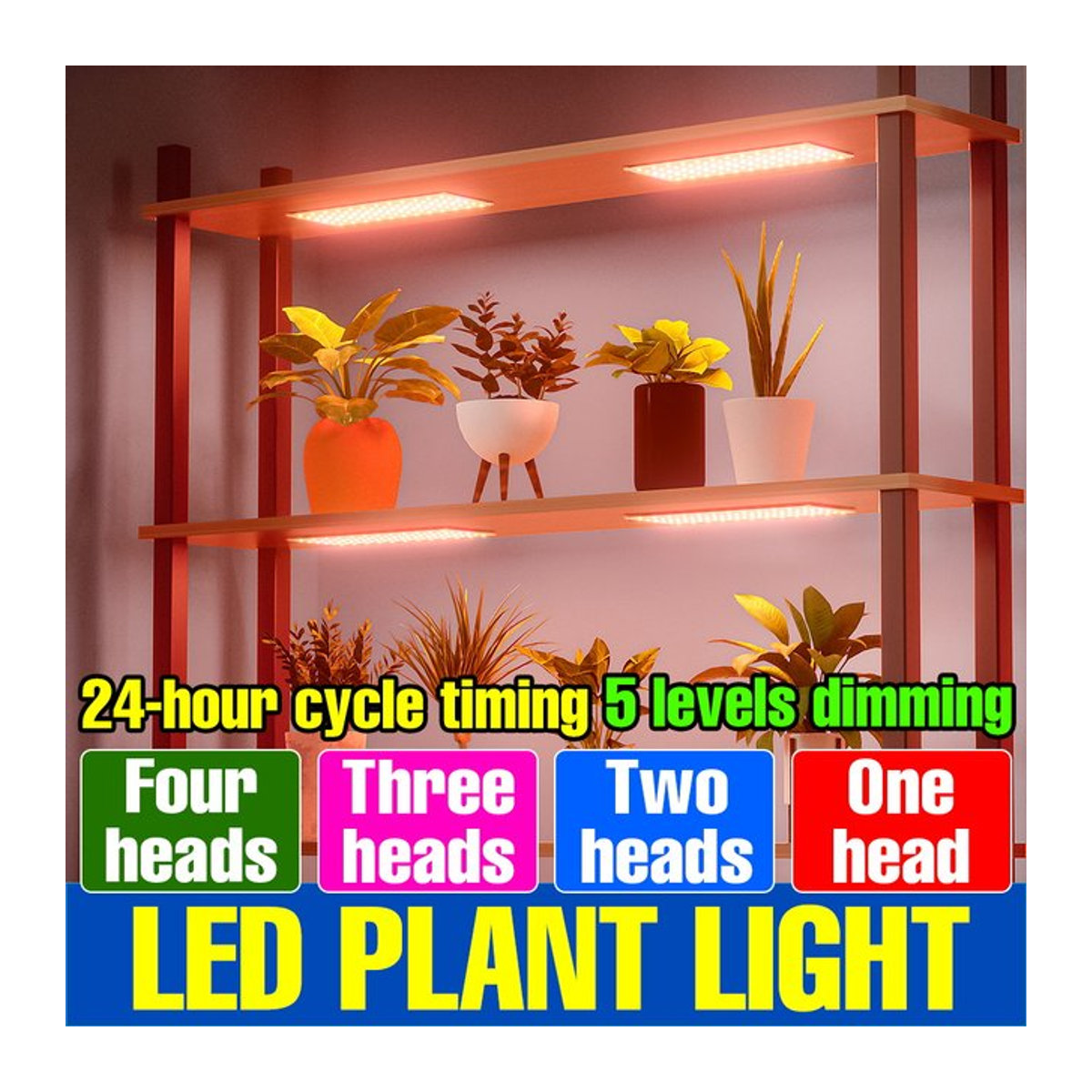 Dimmbare LED Pflanzenlampe mit Vollspektrum Quantum Board und USB DC5V Anschluss inklusive Timer-Funktion für dein Pflanzenwachstum - Bild 1