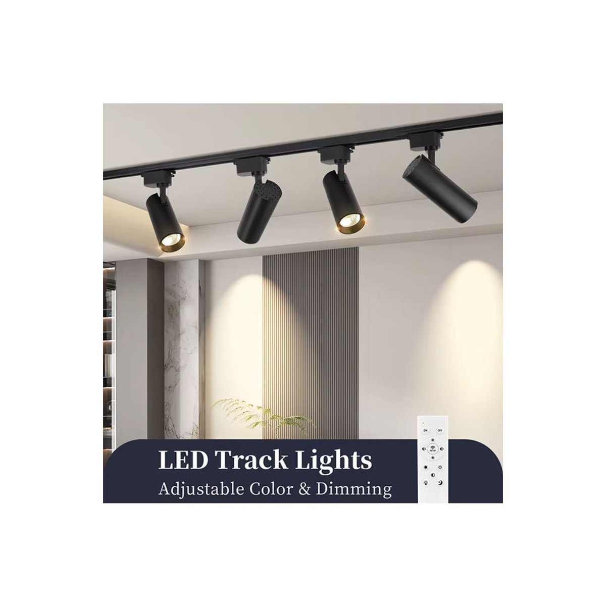 Dimmbare LED-Schienenlampe mit Fernbedienung von CHENBEN in Schwarz für modernes Schienensystem - Bild 4