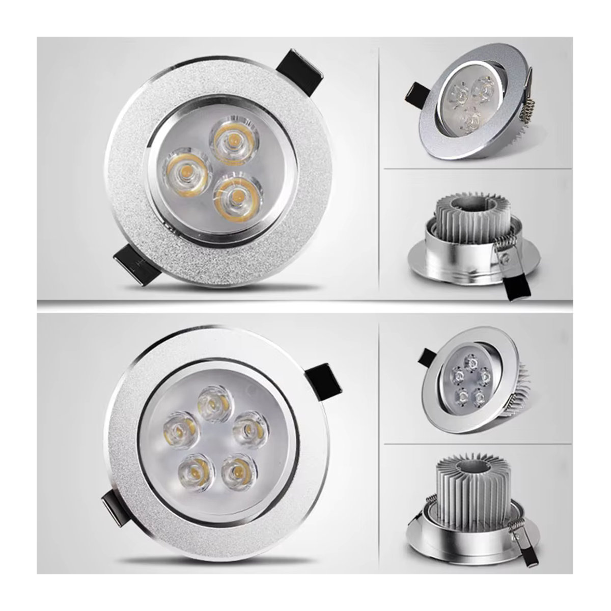 Dimmbarer LED-Einbaustrahler von YQMHCXKS in Silber, Modernes LED-Downlight-Spot mit 21 W - Bild 2