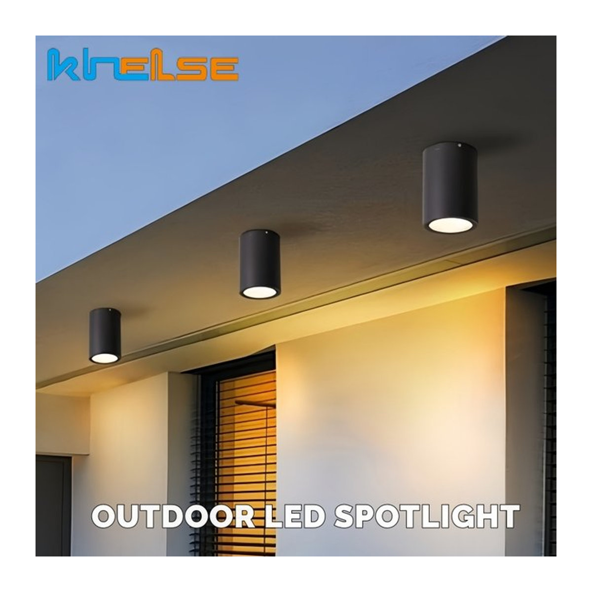 Dimmbares LED-Außen-Downlight von khelse in Schwarz, IP65 wasserdicht, GU10 Deckenstrahler für Badezimmer, Gang und Außenbereich, modern gestalteter Zylinder zur Oberflächenmontage - Bild 1