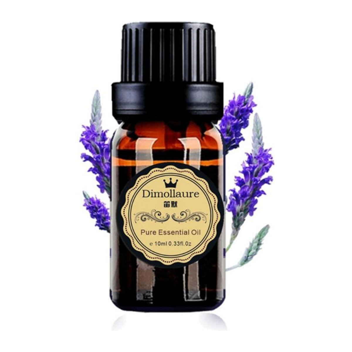 Dimollaure Ätherisches Jasmin-Lavendel-Neroli Pflanzenöl für Aromatherapie und Hautpflege, 10 ml in brauner Glasflasche - Bild 1