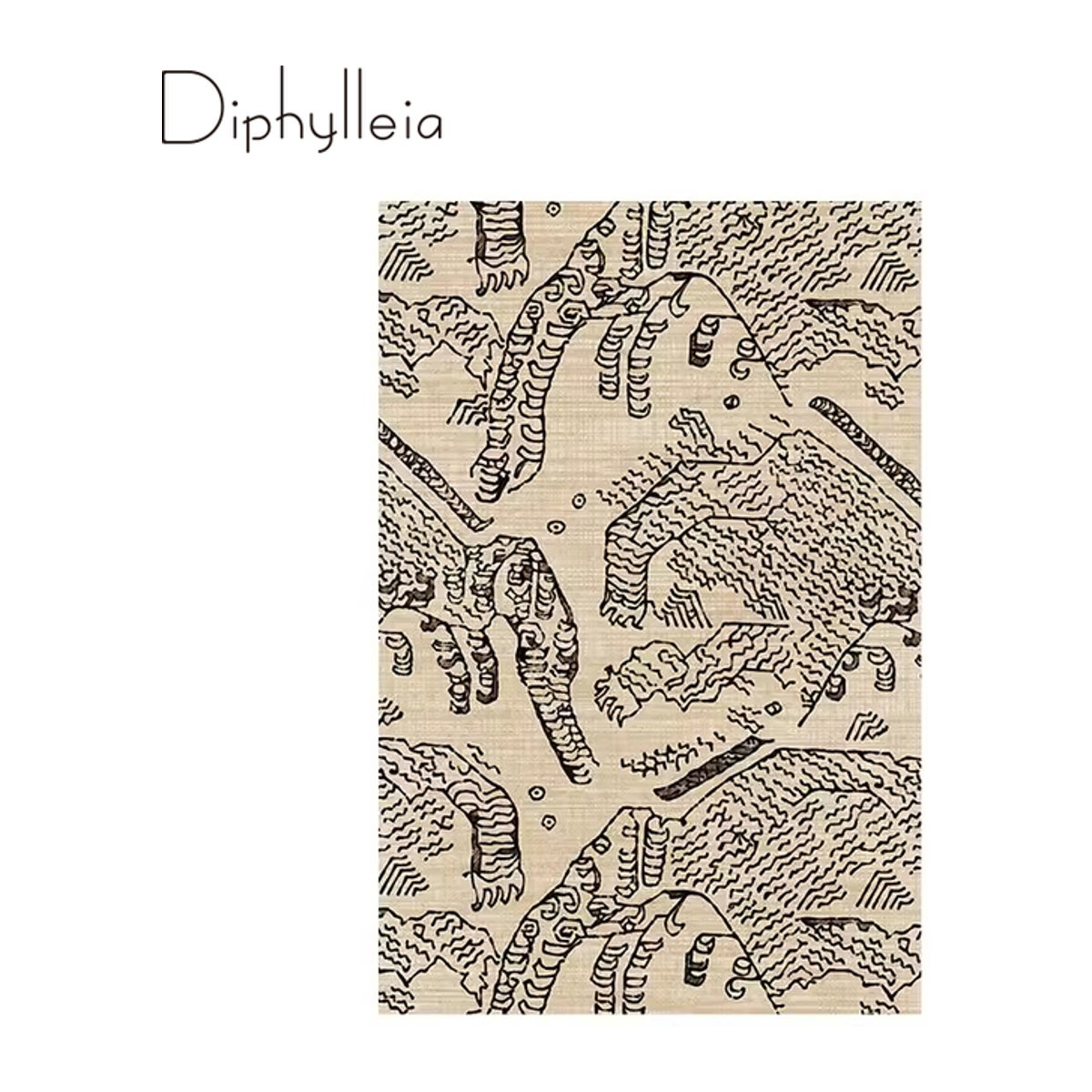 Diphylleia Italien moderner abstrakter Teppich mit Berg- und Tiger-Motiv in Beige - Bild 1