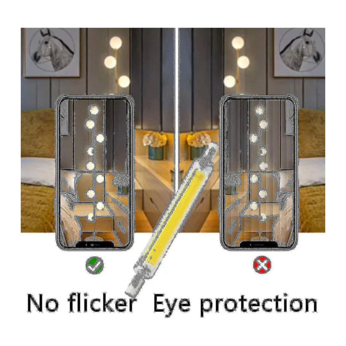 dis-tri-paca R7s LED-Birne Warmweiß 3000K 30W 3000lm Dimmbar 118mm Ersatz für 300W Halogen 2er-Pack - Bild 4