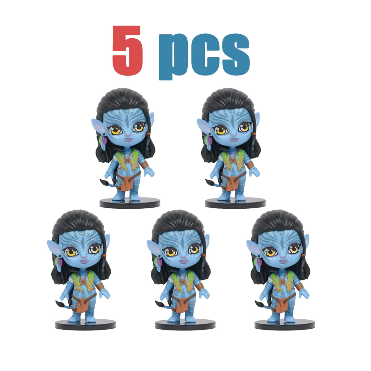 Disney Avatar 2 Neytiri und Jake Sully PVC-Figuren Set in Blau als Sammlerstücke und Schreibtisch-Dekoration - Bild 3
