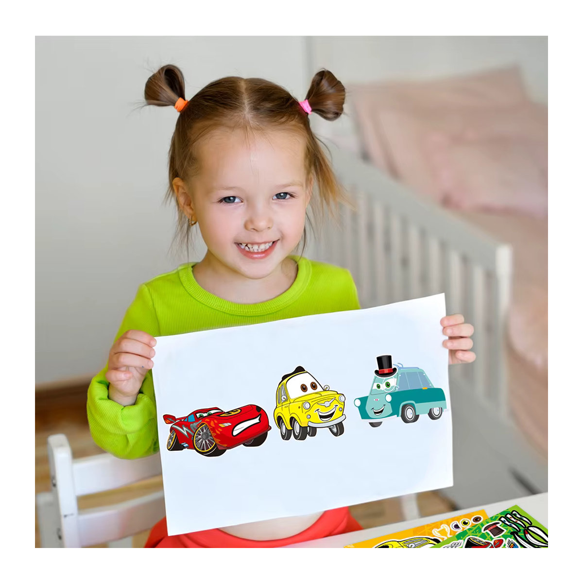Disney Cars Lightning McQueen DIY Puzzle-Aufkleber für Kinder, mehrfarbig - Bild 6