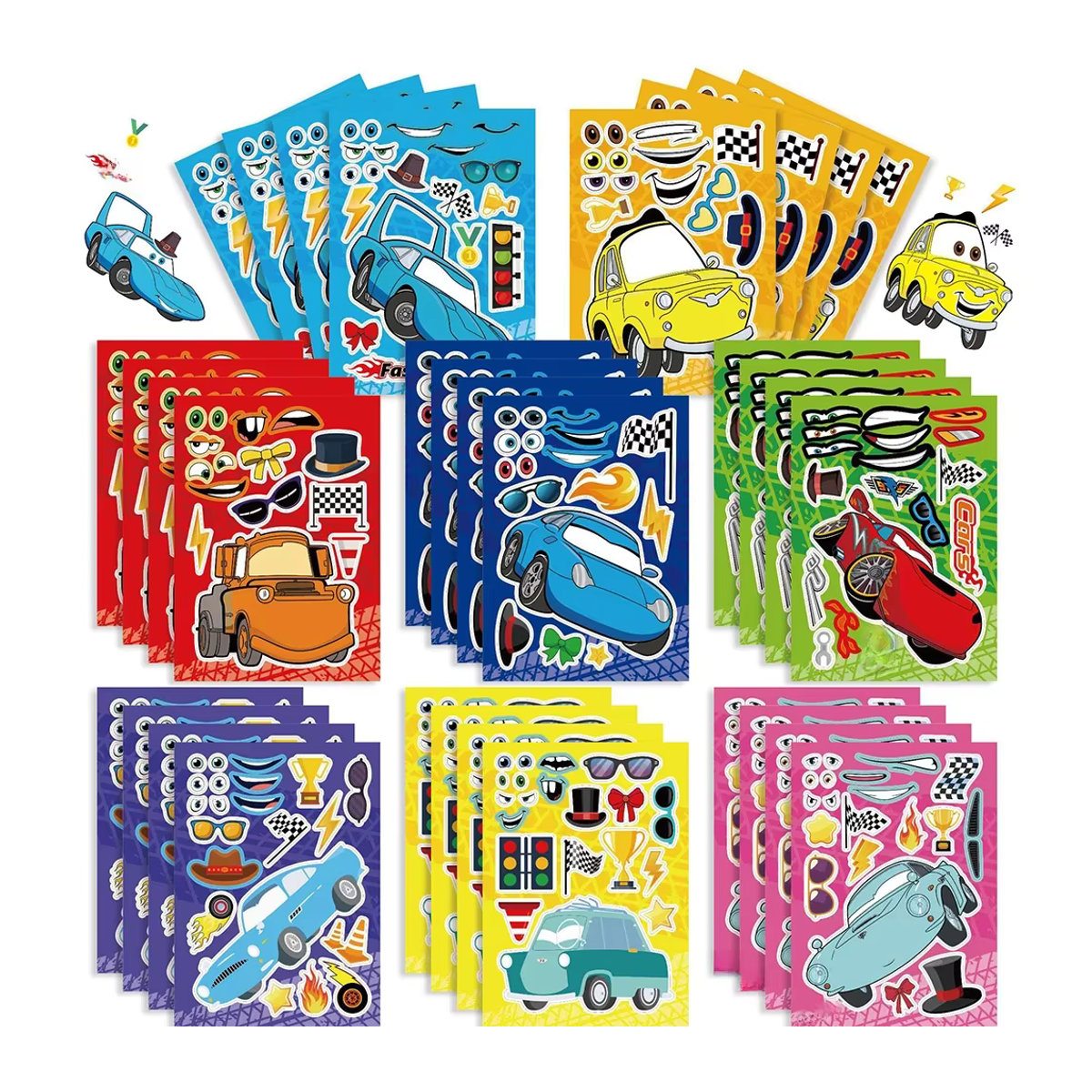 Disney Cars Lightning McQueen DIY Puzzle-Aufkleber für Kinder, mehrfarbig - Bild 7