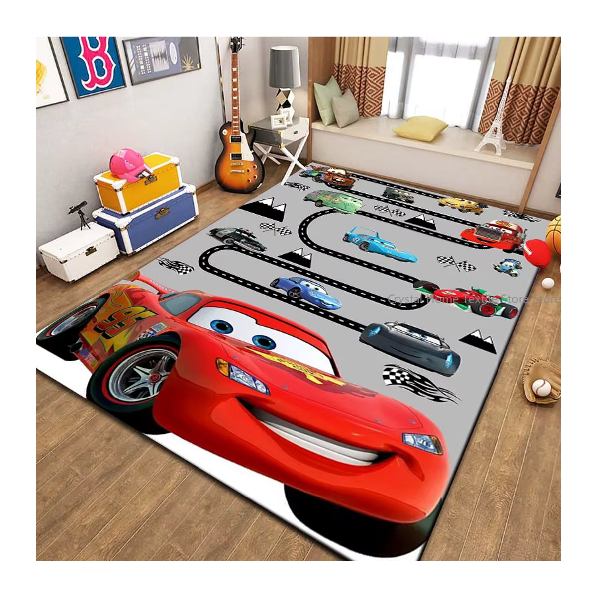 Disney Cars McQueen Autobahn-Teppich mehrfarbig als Spielteppich für das Kinderzimmer - Bild 2
