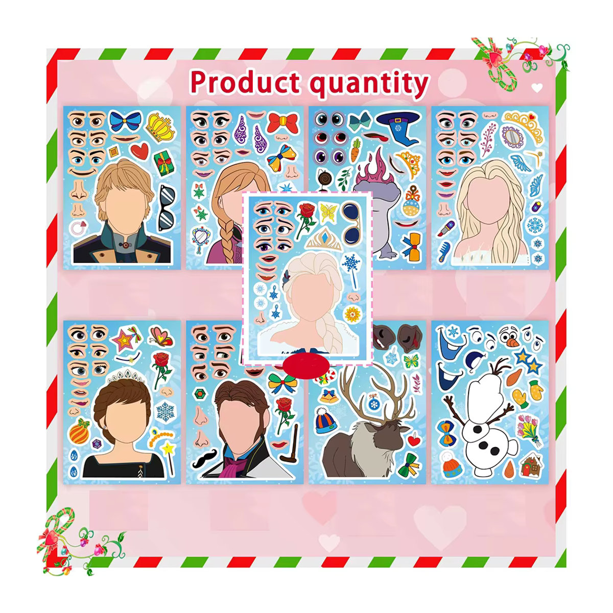 Disney Frozen Anime Puzzle-Aufkleber mit Elsa und Anna in Mehrfarbig - Bild 3