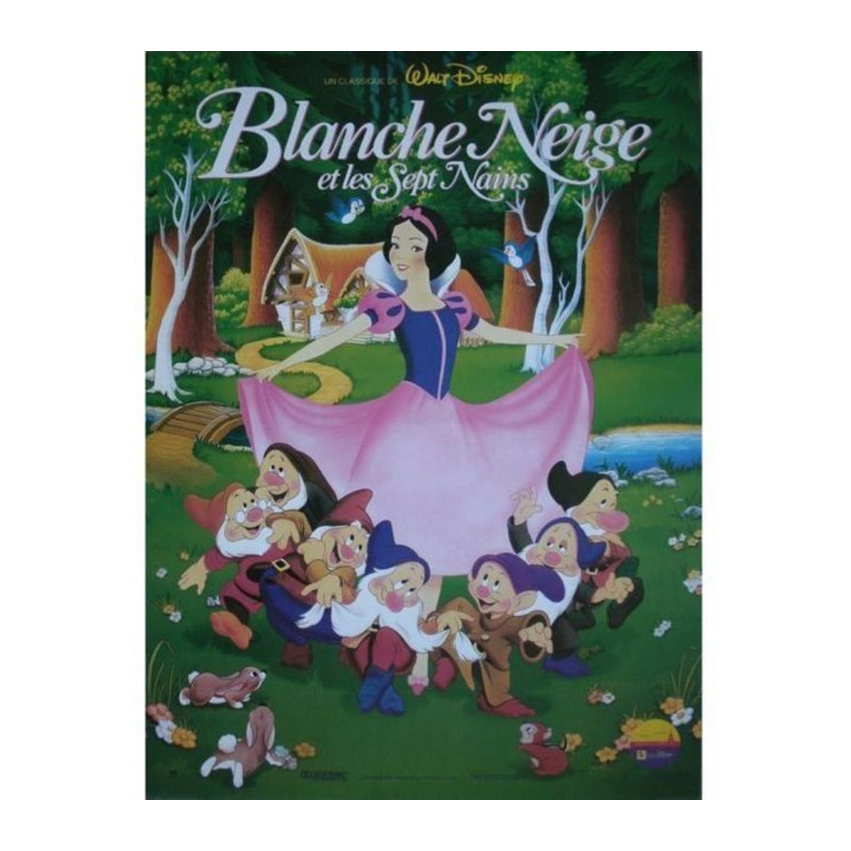 Disney Kino-Poster Schneewittchen und die sieben Zwerge Wanddekoration Rosa, B: 53 cm, H: 40 cm - Bild 1