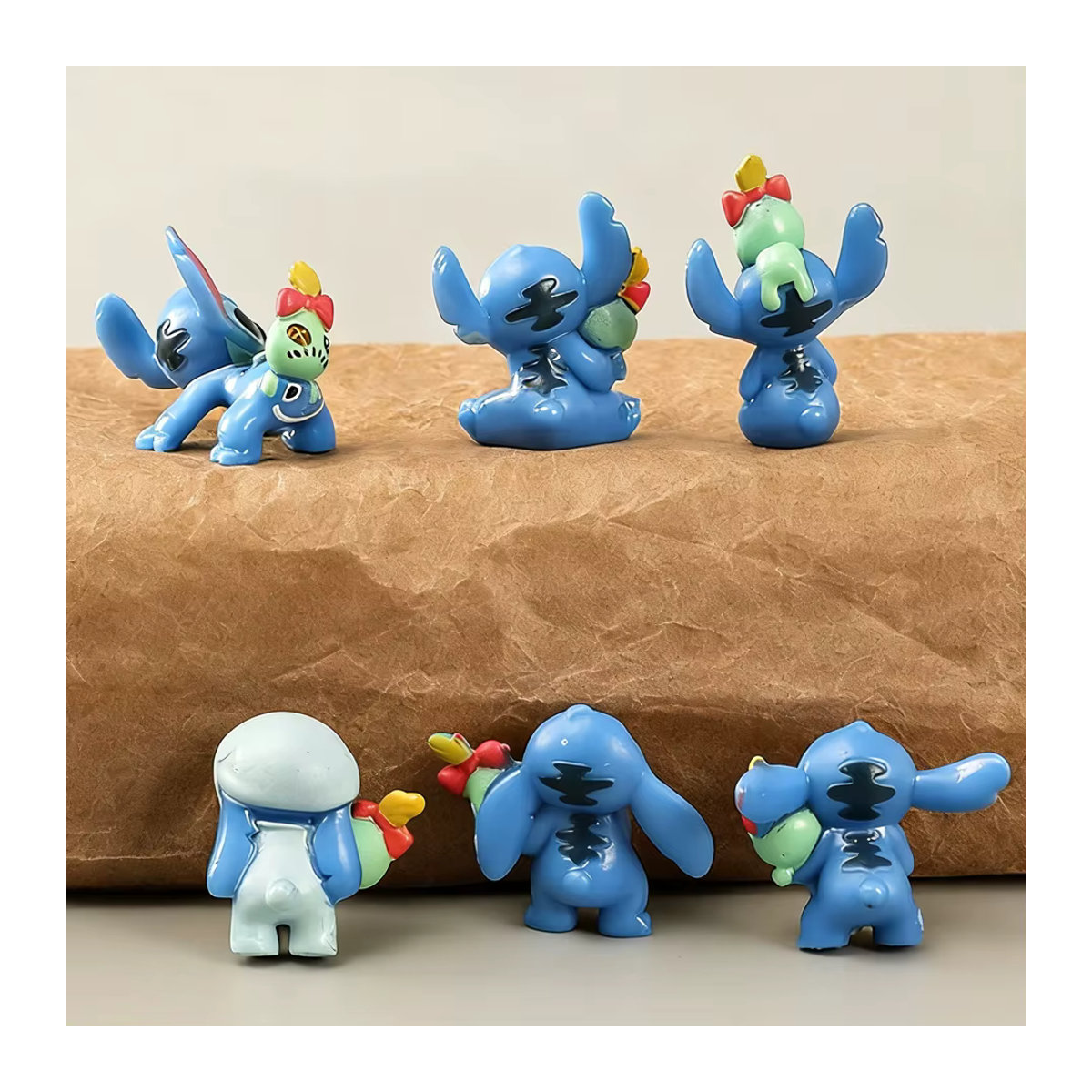 Disney Lilo & Stitch Figuren Set Q-Version aus Kunstharz, mehrfarbig, 6-teilig - Bild 3