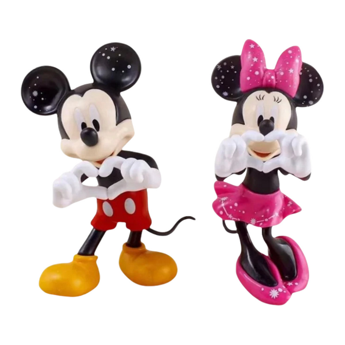 Disney Mickey Minnie Figur mit Herz Ornament als dekoratives Auto Spielzeug in mehrfarbig für Kinder und Erwachsene - Bild 1