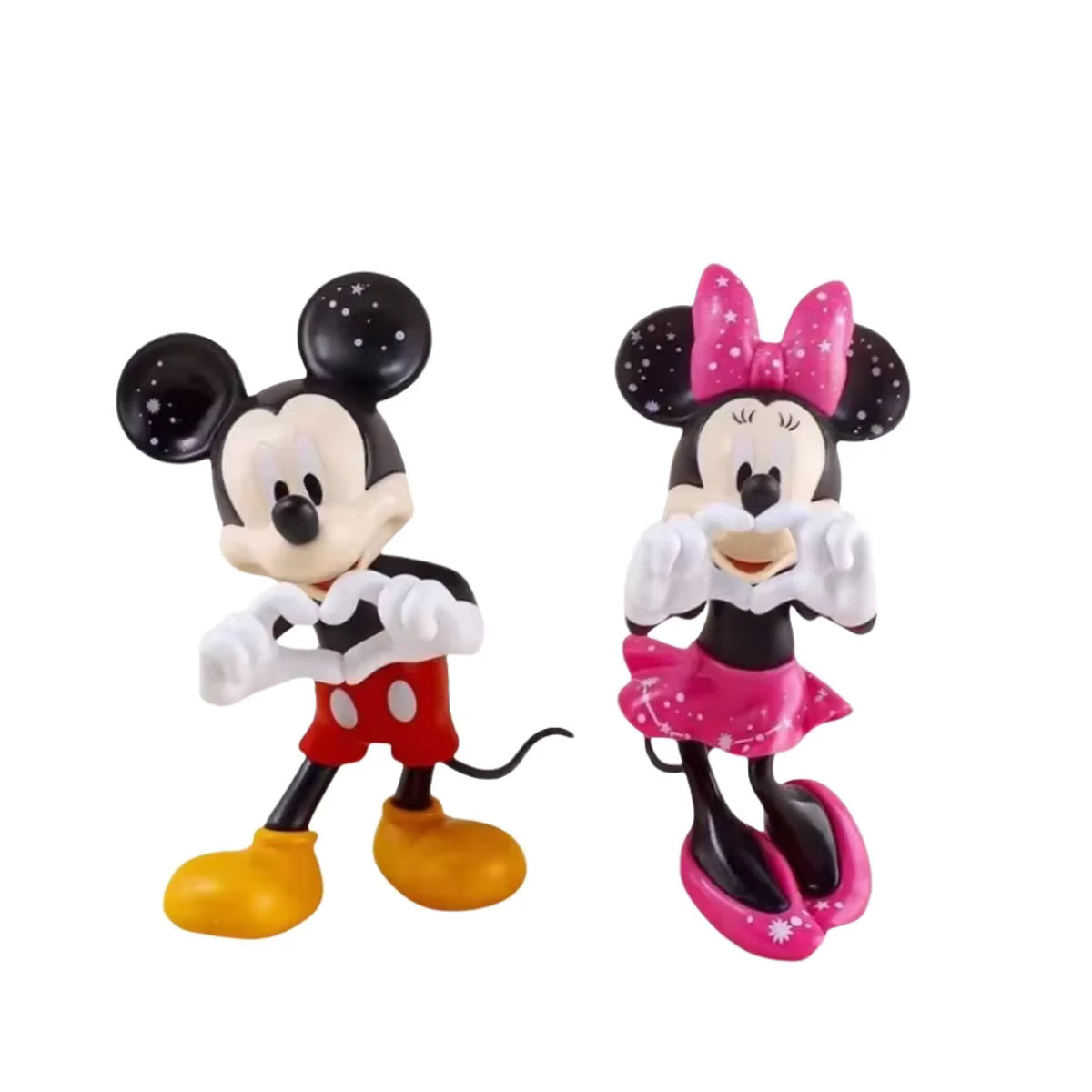 Disney Mickey Minnie Figur mit Herz Ornament als dekoratives Auto Spielzeug in mehrfarbig für Kinder und Erwachsene - Bild 3