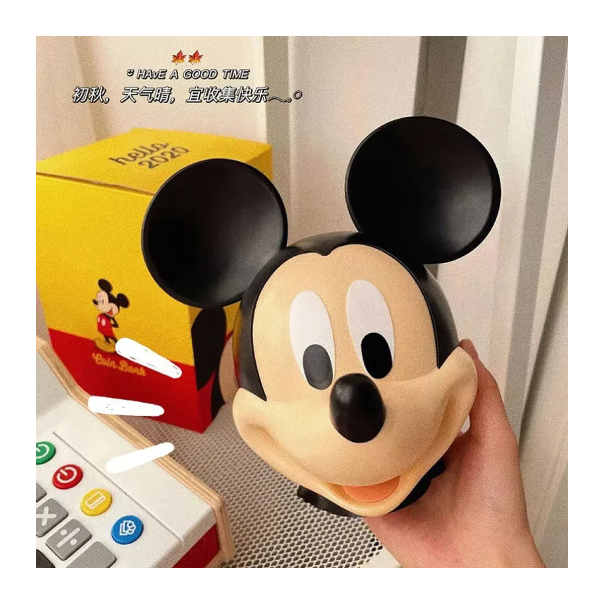 Disney Mickey und Donald Duck Sparschwein als dekoratives Cartoon Desktop Ornament aus Kunststoff, mehrfarbig - Bild 2