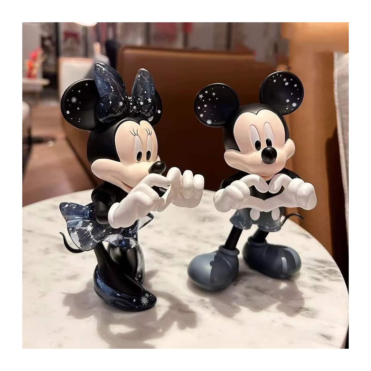 Disney Mickey und Minnie Figur als Hochzeitsdekoration in Schwarz aus Kunstharz - Bild 3