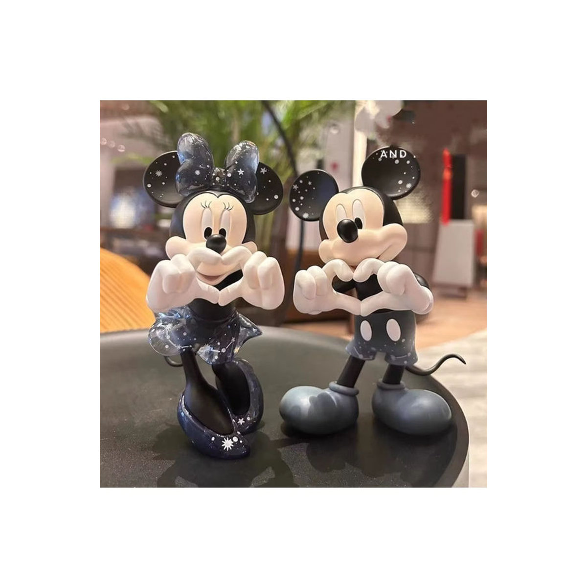 Disney Mickey und Minnie Figur als Hochzeitsdekoration in Schwarz aus Kunstharz - Bild 5