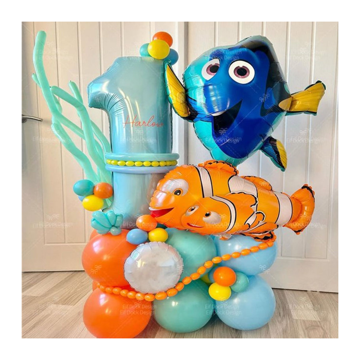 Disney Nemo Unterwasser Welt Folienballon Set mit Clownfisch für Baby Shower und Geburtstag Party Dekoration in Mehrfarbig - Bild 1