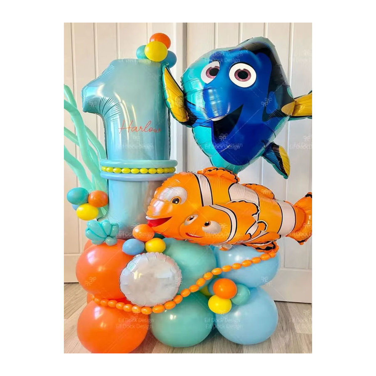 Disney Nemo Unterwasser Welt Folienballon Set mit Clownfisch für Baby Shower und Geburtstag Party Dekoration in Mehrfarbig - Bild 3