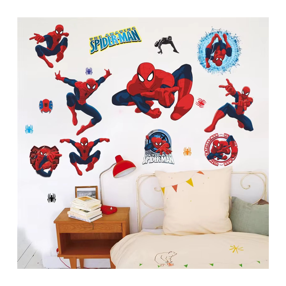 Disney Spiderman Wandaufkleber 3D Superhelden Wandbild für Kinderzimmer, mehrfarbig - Bild 2