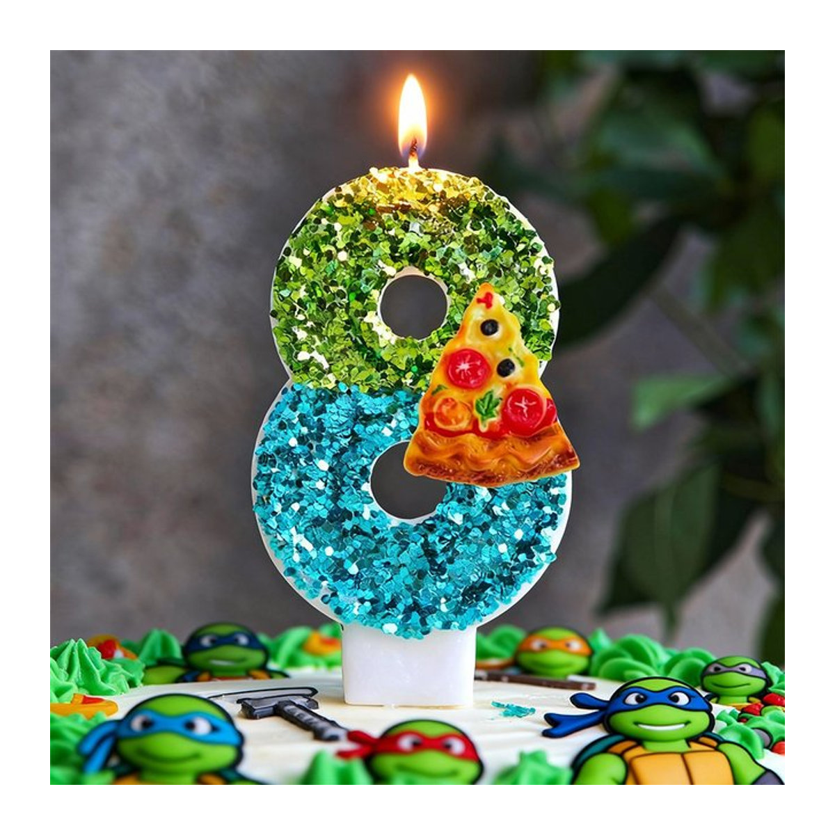 Disney Teenage Mutant Ninja Turtles Tortenkerzen für Kindergeburtstage, mehrfarbig, aus Wachs - Bild 1