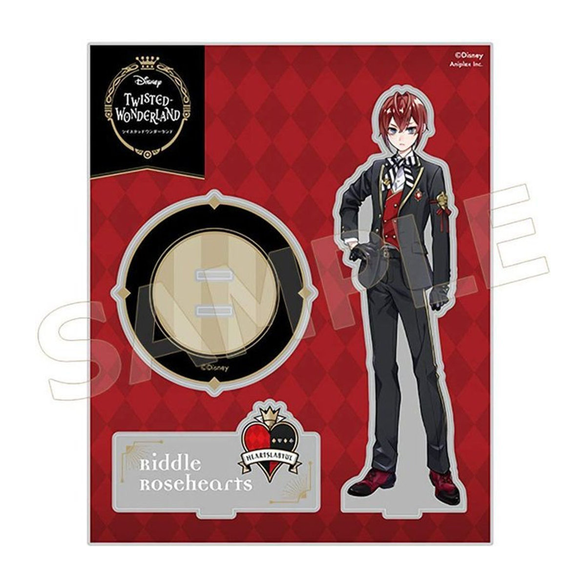 Disney Twisted Wonderland Acrylfigur Riddle Roseheart Uniform Ver. in Rot - Bild 1