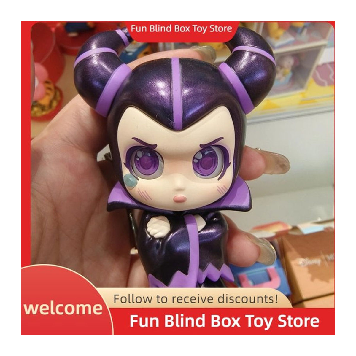 Disney Villains Born To Rebel Mystery Box Sammlerfiguren in Lila für deine Schreibtischdekoration - Bild 1