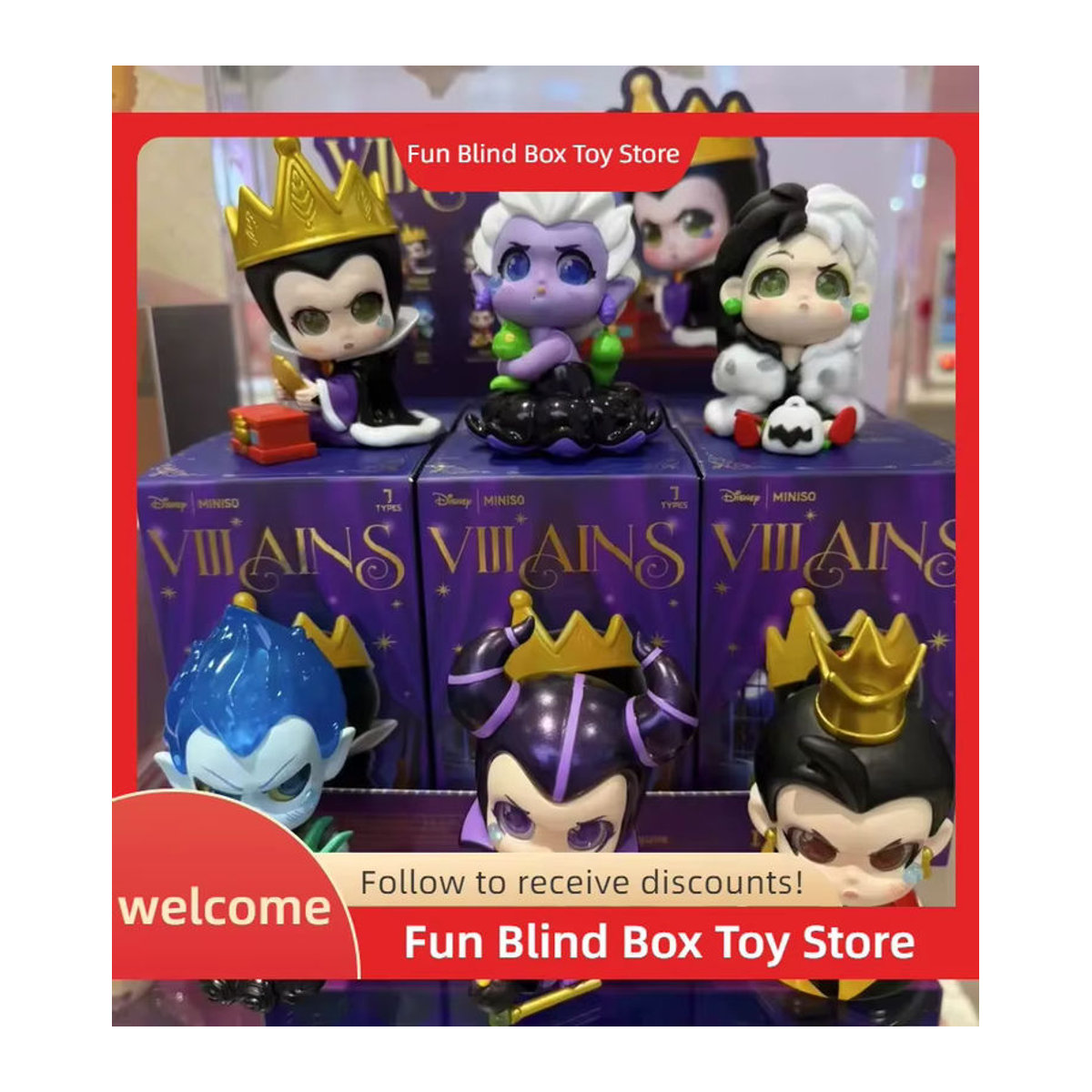 Disney Villains Born To Rebel Mystery Box Sammlerfiguren in Lila für deine Schreibtischdekoration - Bild 4