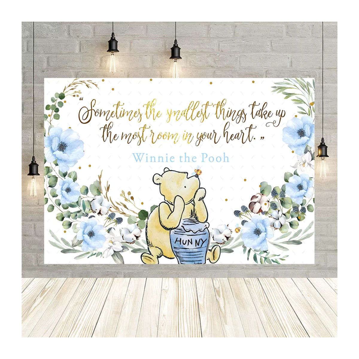 Disney Winnie the Pooh und Tigger Party Banner als personalisierter Fotohintergrund für Kindergeburtstage, mehrfarbig, rechteckig im Querformat - Bild 2