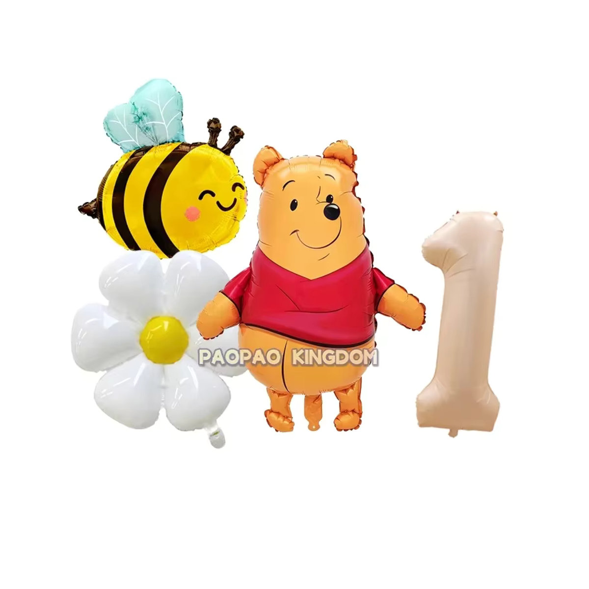 Disney Winnie The Pooh Zahlenballon-Set aus Folie in Gold und Mehrfarbig für Kindergeburtstage und Babypartys - Bild 2