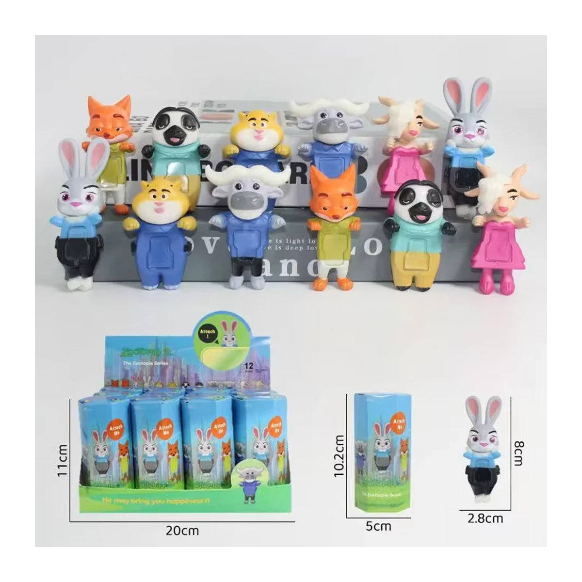Disney Zootopia 2 Angel Blind Box Niedrige Mini-Anime-Charakterfigur aus Kunststoff in Mehrfarbig als Auto-Innenausstattung oder Telefon-Ornament - Bild 2